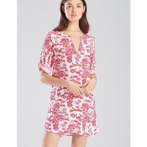 Josie Natori Flamingo Print Flamenco Sleepshirt Size Large